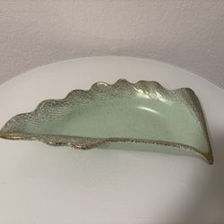 MCM Ceramic Dish Mint Green Calif Pottery 