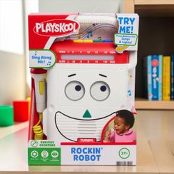 Playskool Rockin’ Robot Toy with Sing-Along Microphone, Songs & Lights sealed.