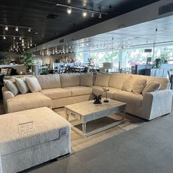 Ivory 4PC Chaise Sectional Couch