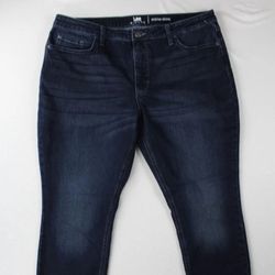 20M Women Lee Riders Blue Midrise Skinny Jeans Casual #14