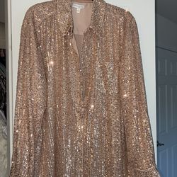 Metallic  blouse jacket