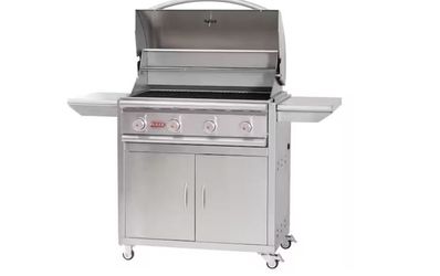 Bull Stallion 4-Burner Cart Propane Grill in Stainless Steel NEW