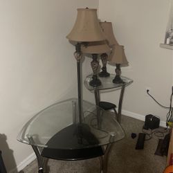 2Coffee Tables /4Lamps@ 100.00 (OBO)