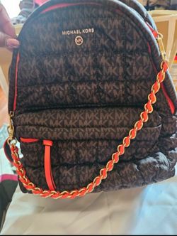  MICHAEL KORS Slater Medium Logo Quilted Nylon Backpack
