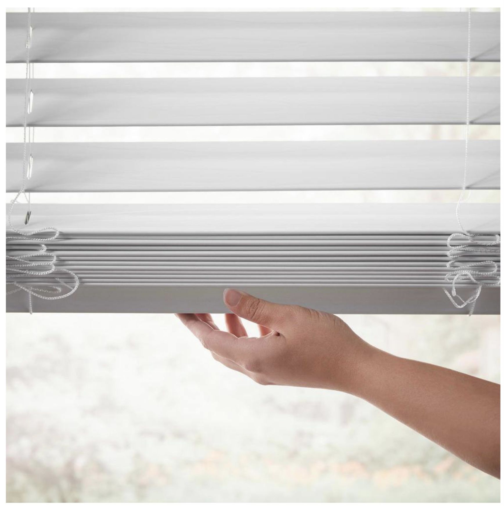 2 - 2 Inch Faux Wood Blinds. 48” X 72”