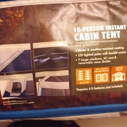 Ozark Trail 10 Person Tent w LED 