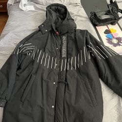 Supreme Pinstripe Panel Sports Parka