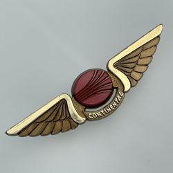 Continental Airlines Plastic Jr Pilot Flight Attendant Wings Pin Collectible Vtg