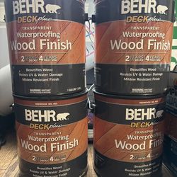 BEHR DECKplus 1 gallon Redwood Transparent Waterproofing Exterior Wood Finish