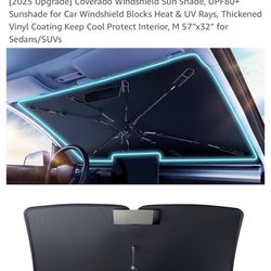 Coverado Umbrella Car Sun Shade Windshield Cover 