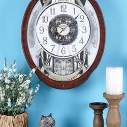 Rhythm Marvelous Musical Motion Wall Clock 30 Songs 4MH412WU23 (BRAND NEW)
