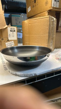 Cyrder Large Stainless Steel Hybrid Nonstick Deep Frying Pan, 13inch 7.2QT 316L Stainless Steel, Two Handle Hold Sauté Pan with Lid, PFOA Free, Premiu