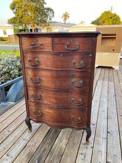 Tall antique dresser