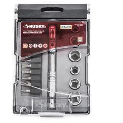 Husky 1/4 in. Drive Flex-Head Microdriver and Socket Set (16-Piece