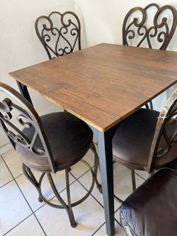 High Table And 4 Chairs