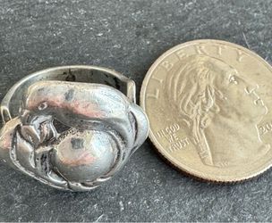 Sterling Sparrow Bird Ring. Size 5