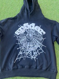 Sp5der Black Web Graphic Hoodie