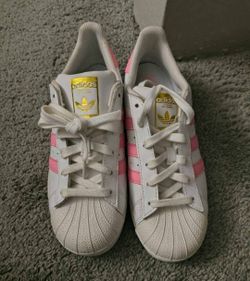 Adidas Superstar White Pink Stripe Adidas