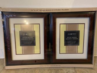 Solid wood walnut finish picture frame