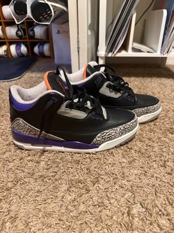 Air Jordan 3 Black Court Purple Sneakers
