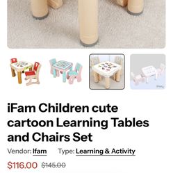 Ifam Learning Table And Chair Set