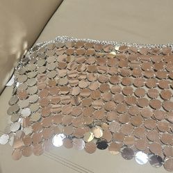 Silver Big Sequin Skirt 