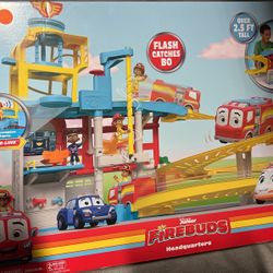 NEW. Disney Junior Firebuds HQ Playset