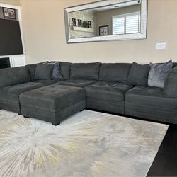 Thomasville sectional grey 6 pieces modular