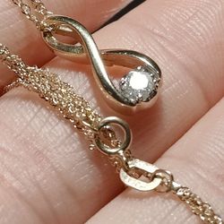 14k Infinity Diamond Necklace 
