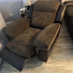Single Power Recliner Sofa Couch 