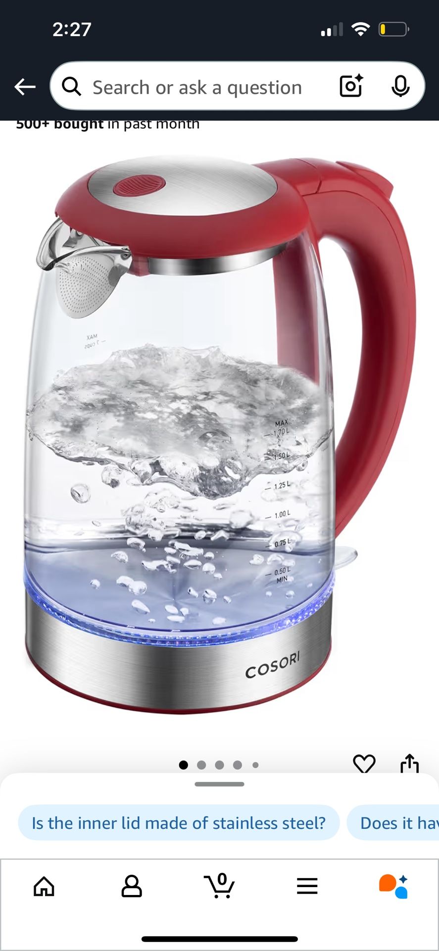 Visito Electric Glass Kettle