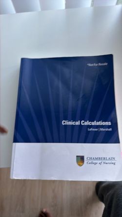 Clinical Calculations Textbook chamberlain  – LaFever & Marshall