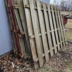 Used wood fence panels 6 ft x 8 ft