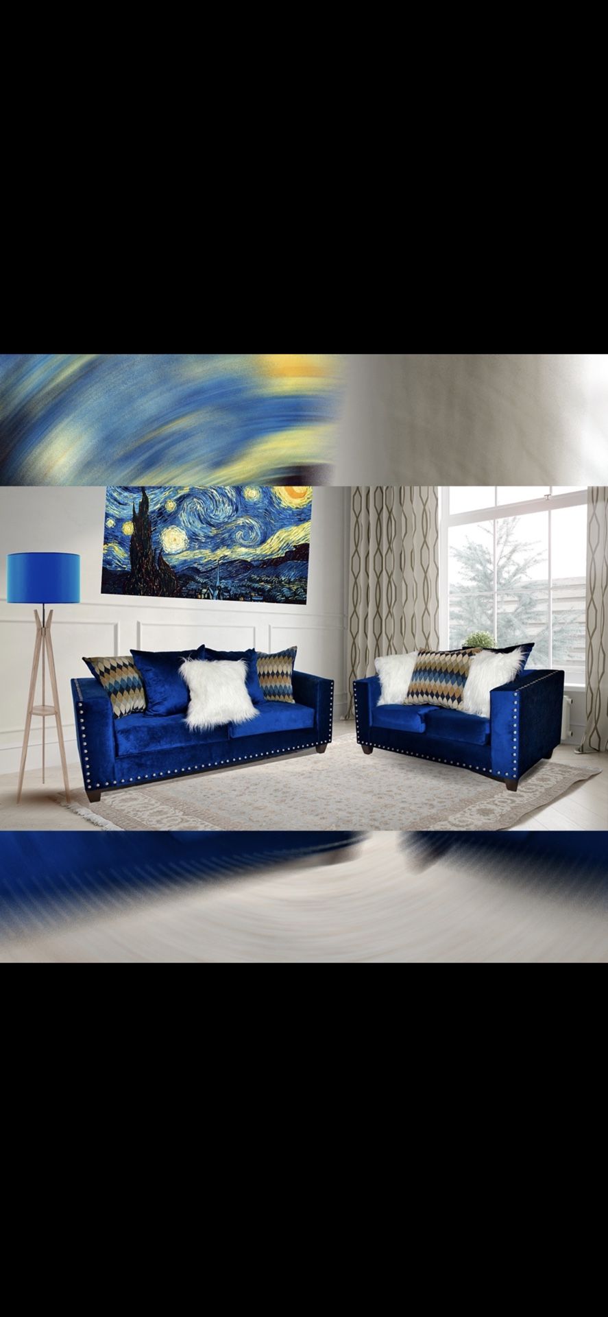 Brand new living room set sofa & loveseat 4 colors available 1200 a set …..payments available 90 day same as cash with 10 dollars only down Deliver