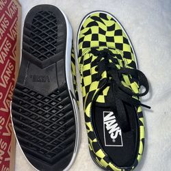 Green Checkered Stacked Vans