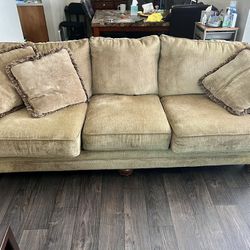1 x Couch and Armchair with Ottoman