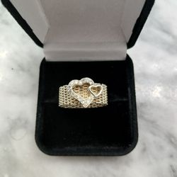 Ladies 925 Sterling Mesh Ring