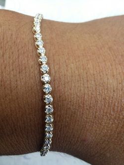 14K GOLD Tennis Bracelet 1.50ct vs Diamonds