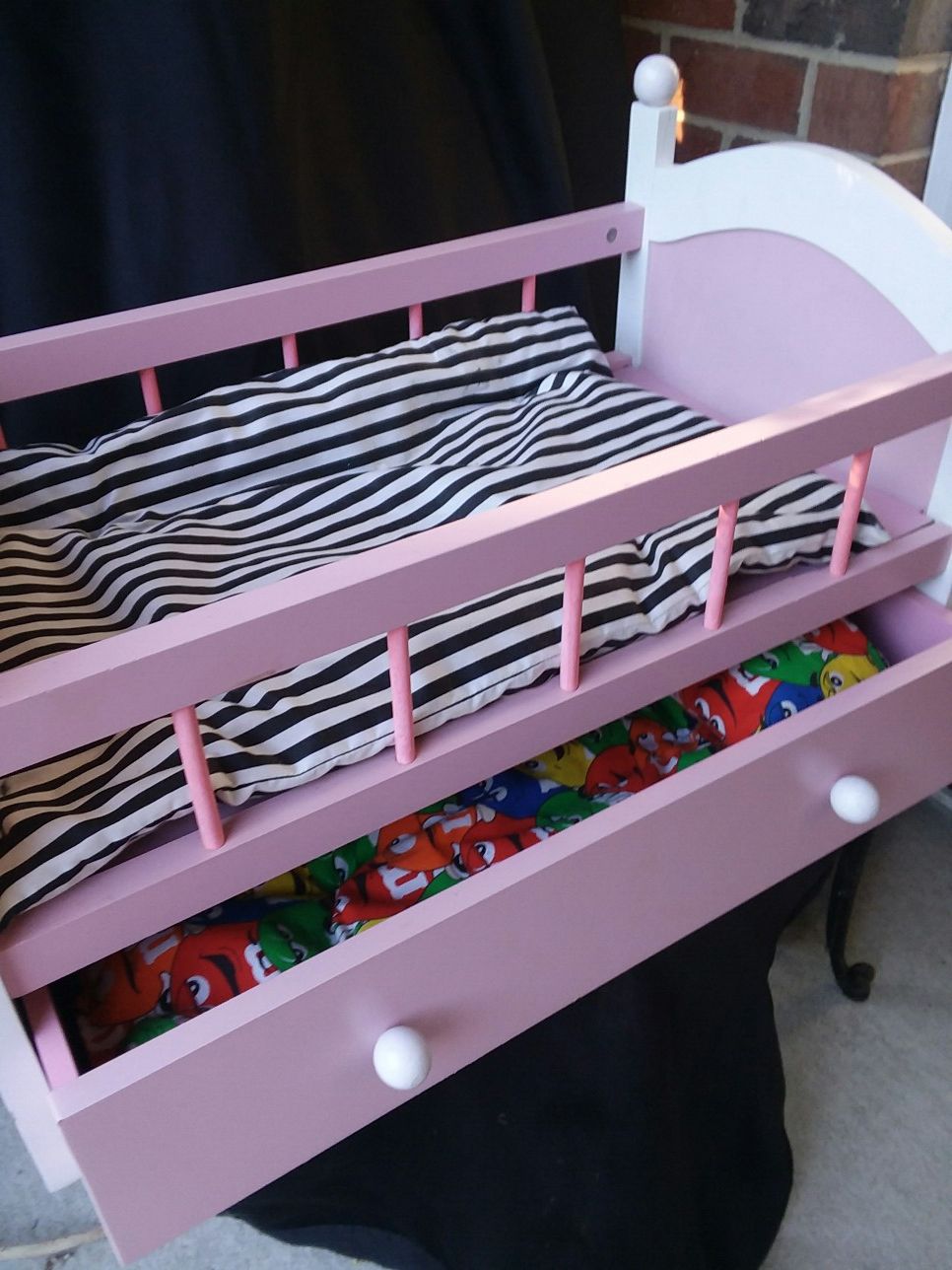 Wooden trundle bed slides easy for a fun sleepover