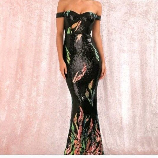 love and lemonade sequin dress LOVE&LEMONADE Rose Red Sequin Backless Spaghetti Strap Mini Party Dress S