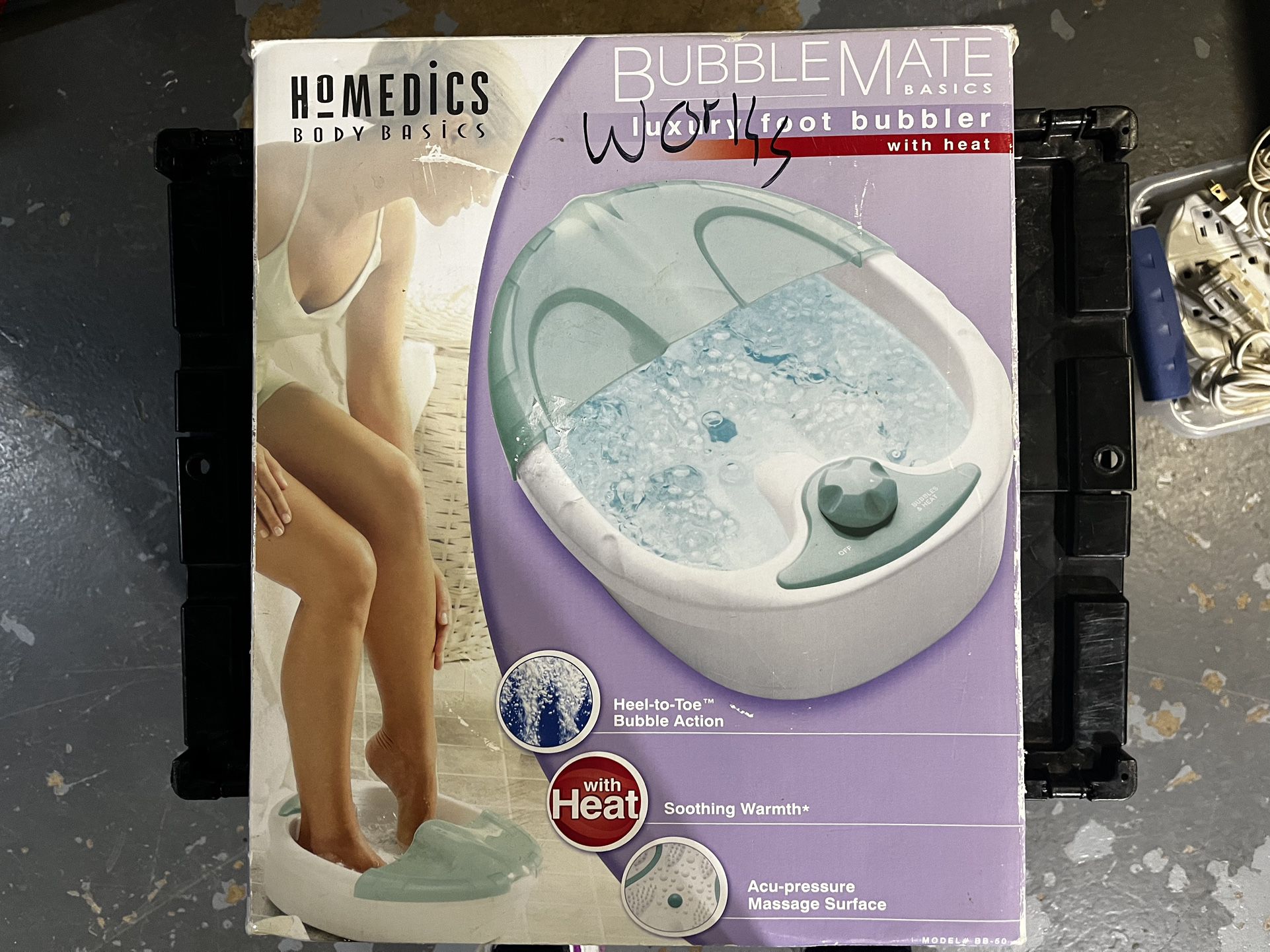 Homedics BubbleMate Luxury Foot Bubbler With Heat