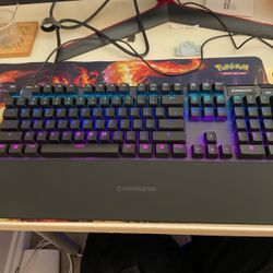 steelseries apex pro gaming keyboard.