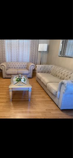 Classic Silver couch set three pieces
