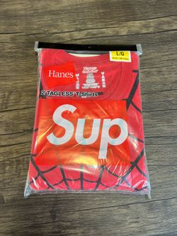 Supreme Hanes Spider-Man Tagless Tees size L (2 pack) sealed $80