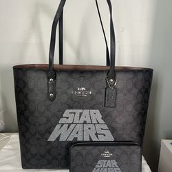 Coach Star Wars X Coach Town Tote In Signature Canvas With Motif