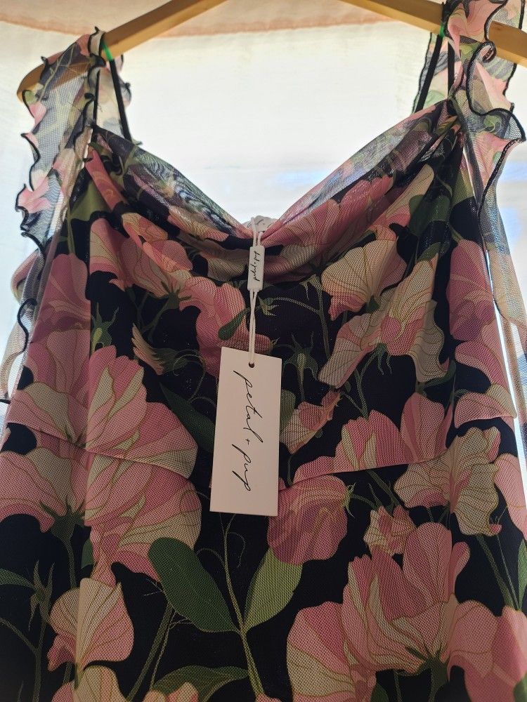 Chiara Maxi Dress Black Floral XL