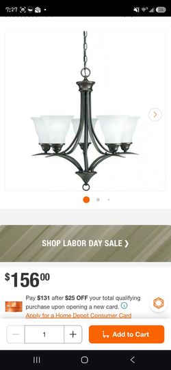 Two Bronze Chandelier