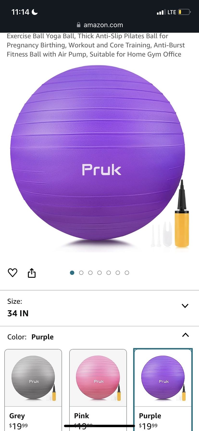 Pruk Fitness/exercise Ball