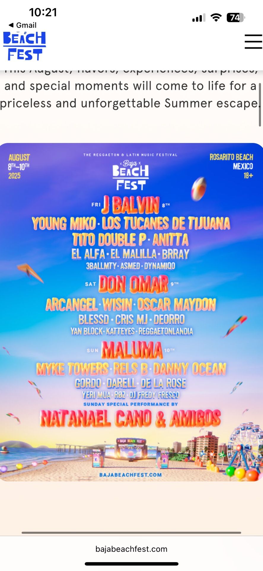 Baja Beach Fest 3-Day VIP Wristband $850 OBO
