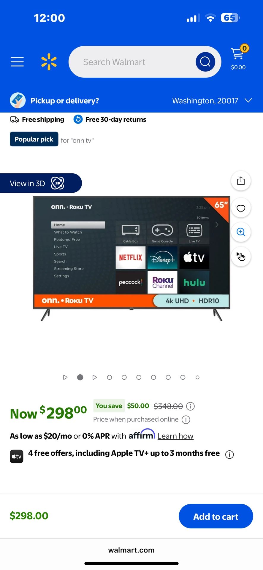 65in Roku